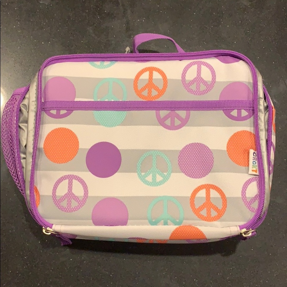 Girls insulated Peace sign lunch box